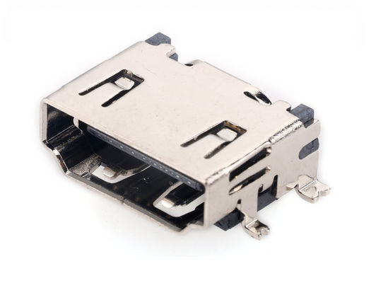ซ็อกเก็ต PCB HDMI แนวนอนตัวเมียตัวเชื่อมต่อ SMT พิมพ์ A 10000 รอบ