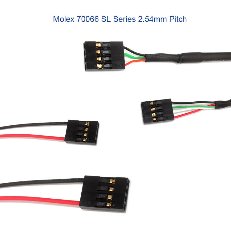 Molex 50-57-9404 ชุดสายไฟแบบกำหนดเองพร้อมขั้วต่อ SL 2.54mm 4 Way 70066