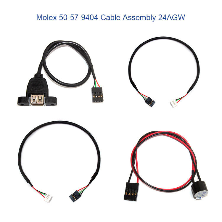 Molex 50-57-9404 ชุดสายไฟแบบกำหนดเองพร้อมขั้วต่อ SL 2.54mm 4 Way 70066