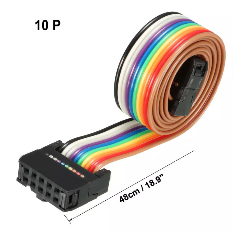 24AWG AWM 2651 FFC IDC สายริบบิ้น 26 ขา 2.54 มม. Pitch PCB ยืดหยุ่นได้ Flat