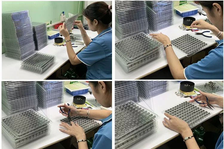 พลาสติกมุมขวาโค้ง SMT หัวเข็มแถวเดี่ยว 2.54 มม. ตำแหน่ง 2-40 พิน