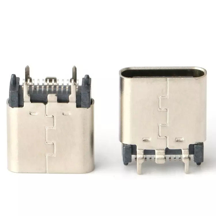 USB 3.1 หญิง 24 พิน USB C Type Connector แพทช์แนวตั้งความเร็วสูง