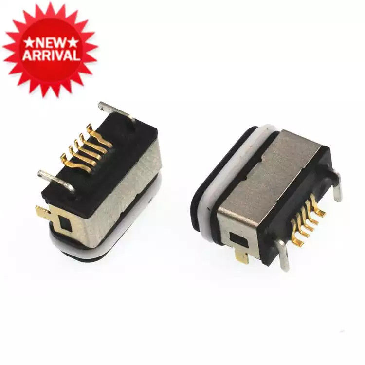 ขั้วต่อการชาร์จ Micro Mini Usb Type C กันน้ำ 24 พินพร้อมตัวเรือนโลหะ
