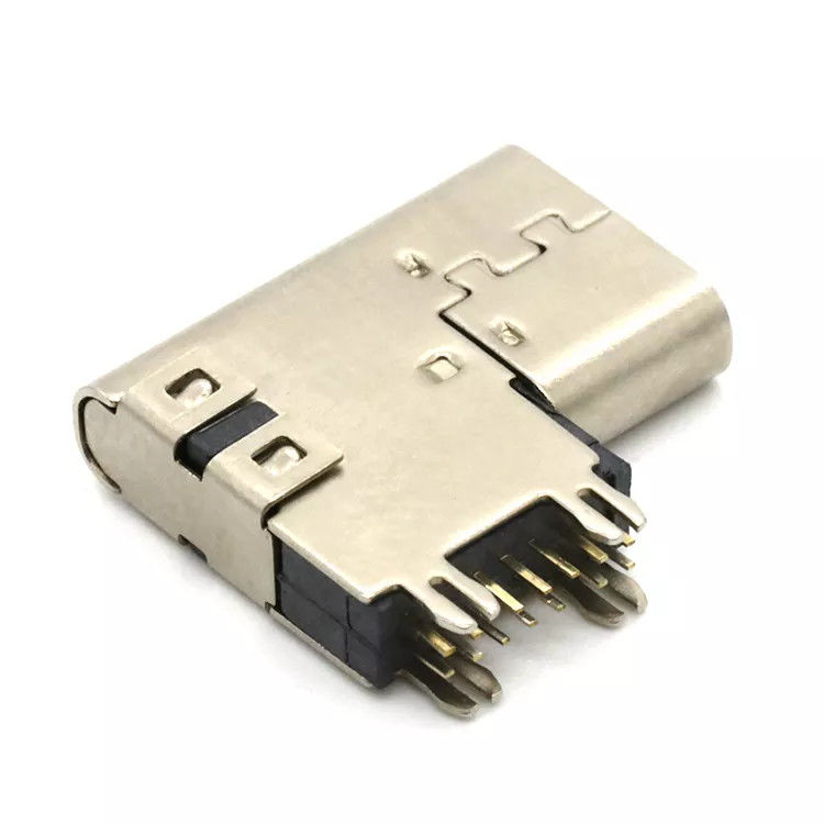 เสียบด้านข้าง 14 พินหญิงซ็อกเก็ตชาร์จพอร์ต 3.1 USB C ขั้วต่อ PCB เต้ารับ SMT