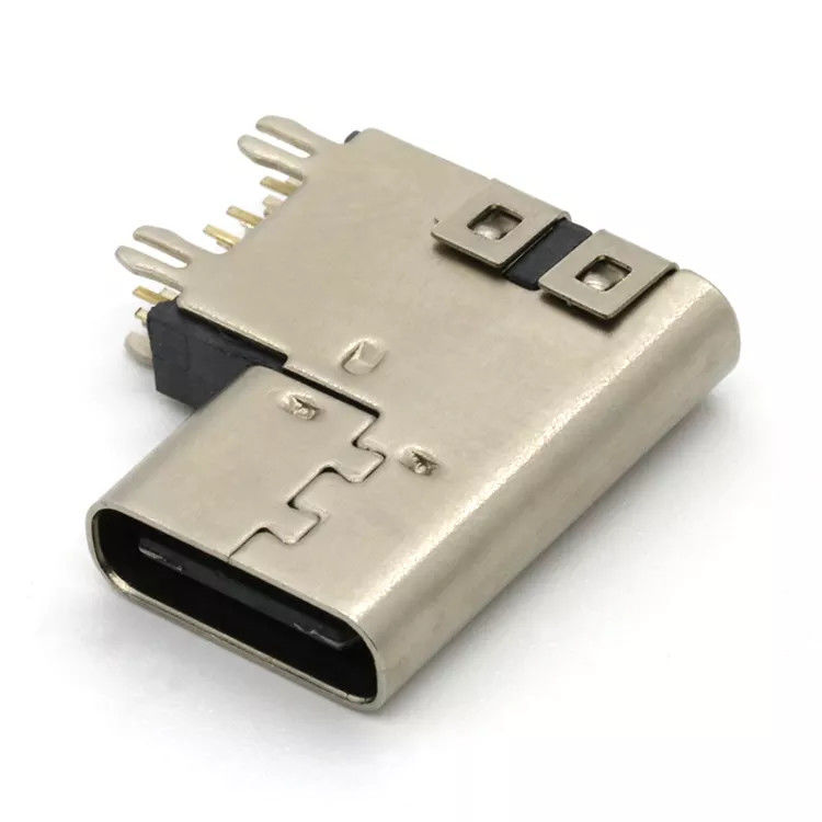 เสียบด้านข้าง 14 พินหญิงซ็อกเก็ตชาร์จพอร์ต 3.1 USB C ขั้วต่อ PCB เต้ารับ SMT