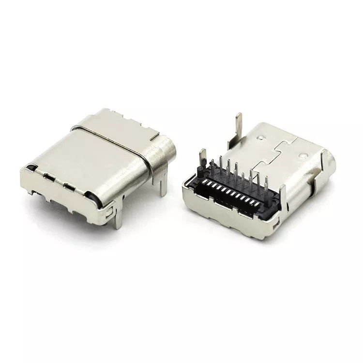 TOP MOUNT Through Hole SMT Type 24Pin USB 3.1 C Female Connector สำหรับ PCB