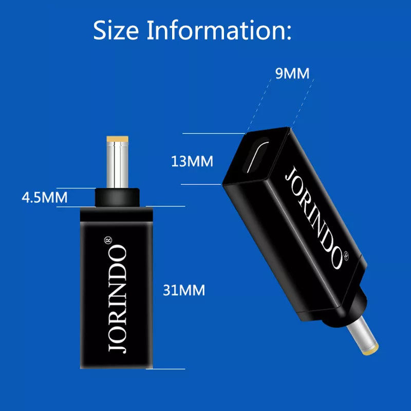 100W USB Type C หญิงถึง DC 5.5x2.5 มม. ชาย PD Connector ชาร์จเร็วอย่างรวดเร็ว