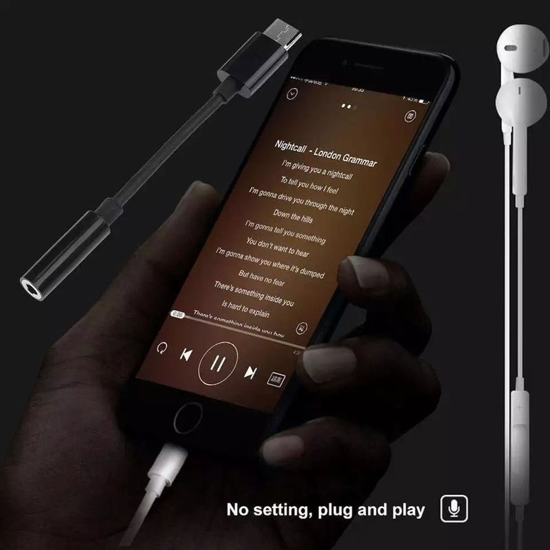 Type C ถึง 3.5 มม. อะแดปเตอร์สายเคเบิลหูฟัง USB 3.1 Type C สำหรับ Xiaomi Samsung Android