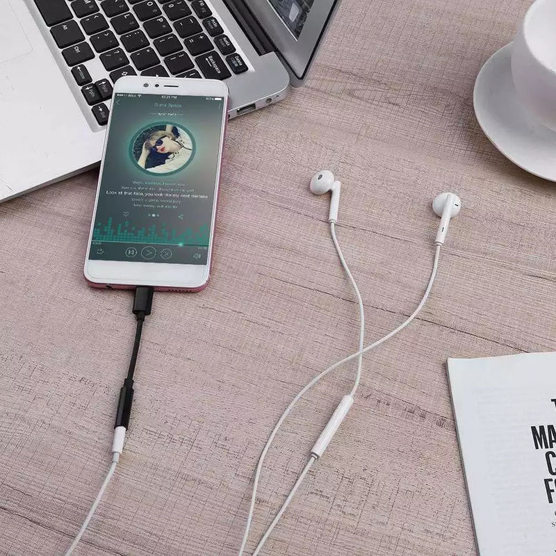 Type C ถึง 3.5 มม. อะแดปเตอร์สายเคเบิลหูฟัง USB 3.1 Type C สำหรับ Xiaomi Samsung Android