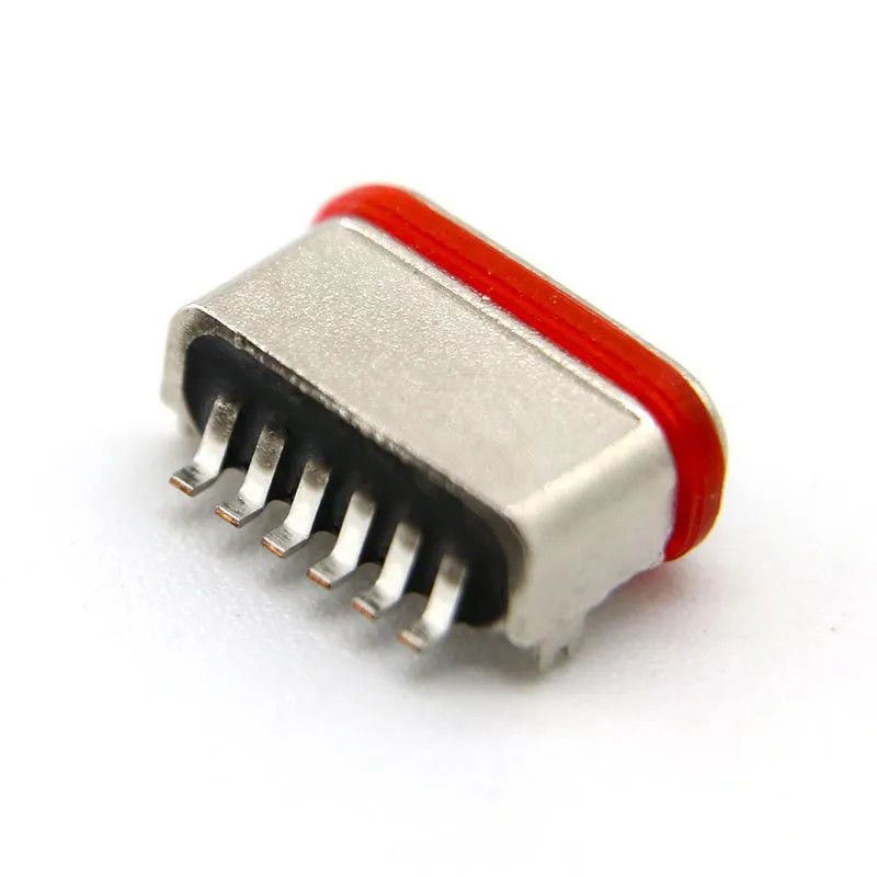ขั้วต่อ SMT 6 ขาแนวนอนหญิง USB3.0 USB3.1 สำหรับการชาร์จ