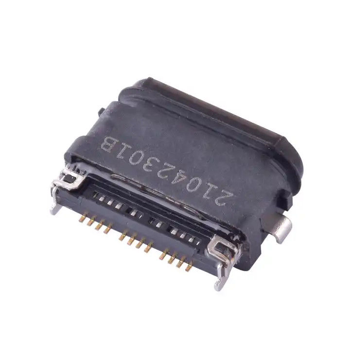 USB4.0 เครื่องเชื่อมประเภท C ขนาด 24 ปิน กันน้ํา IPX8 SMT มิดมอนท์ 0.4 มม