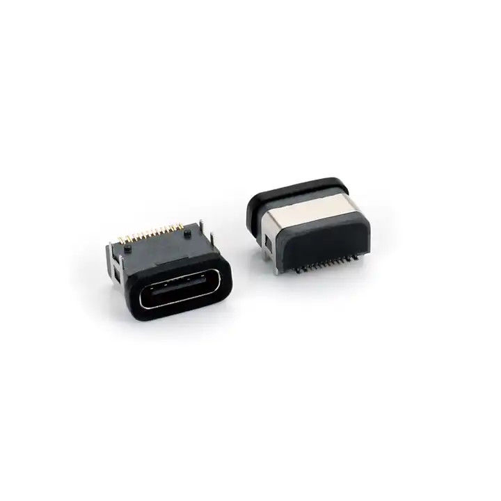 Port กันน้ํา 16Pin USB ประเภท C เครื่องเชื่อมสตรี SMT DIP สี่ปิน