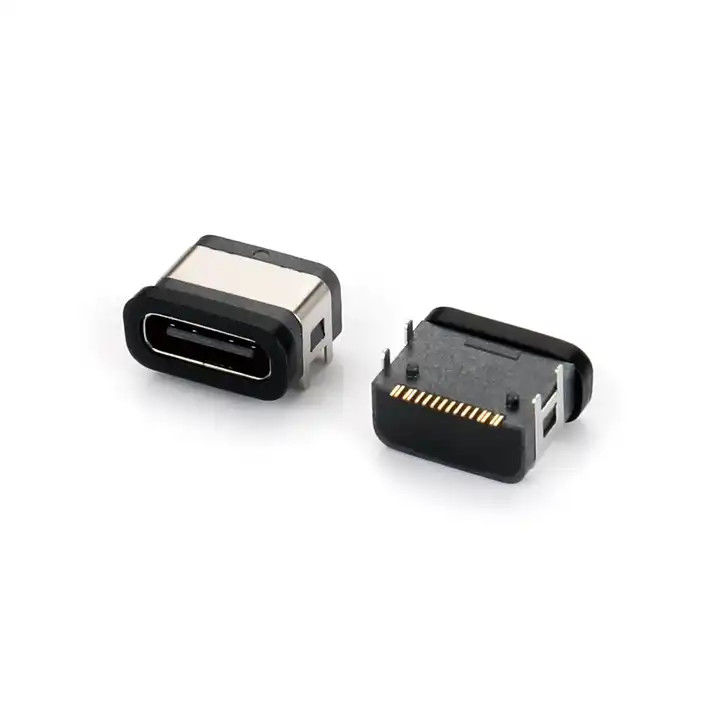 Port กันน้ํา 16Pin USB ประเภท C เครื่องเชื่อมสตรี SMT DIP สี่ปิน