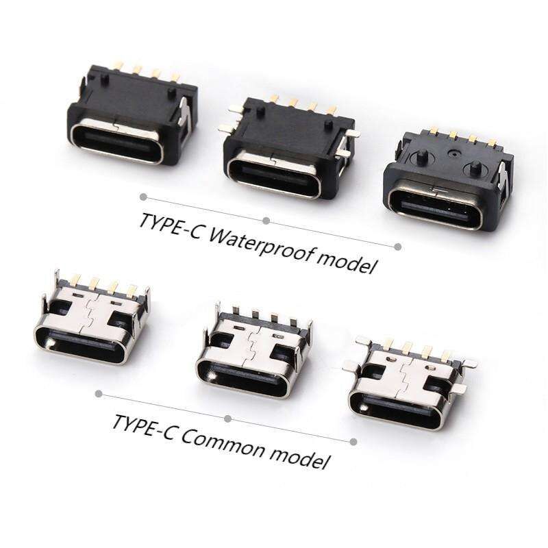 หัวต่อ USB Type C แบบทองแดงกันน้ำ 6 พิน ตัวเมีย สำหรับถ่ายโอนข้อมูล รองรับกระแสไฟสูงสุด 3A และแรงดันไฟฟ้า 30V