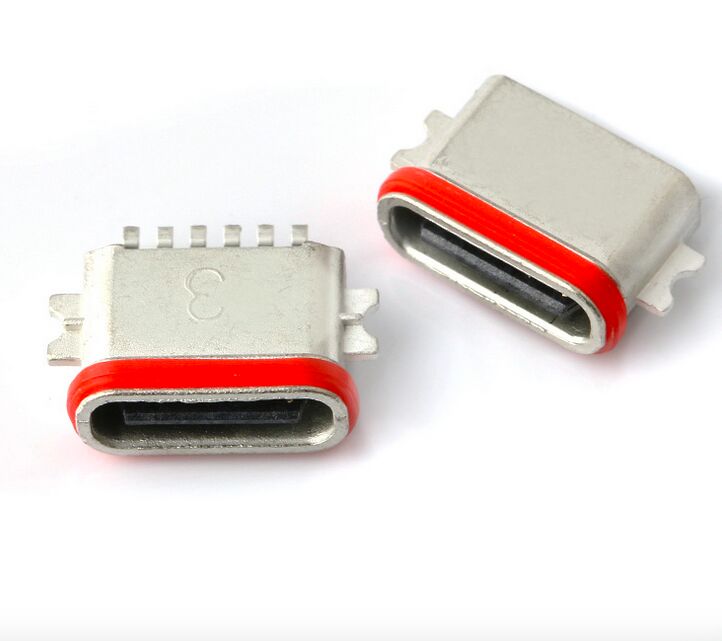 ผู้ผลิตมืออาชีพของ USB แบบ C 6P แบบกันน้ํา Full SMT Connector IP67 USB 3.1