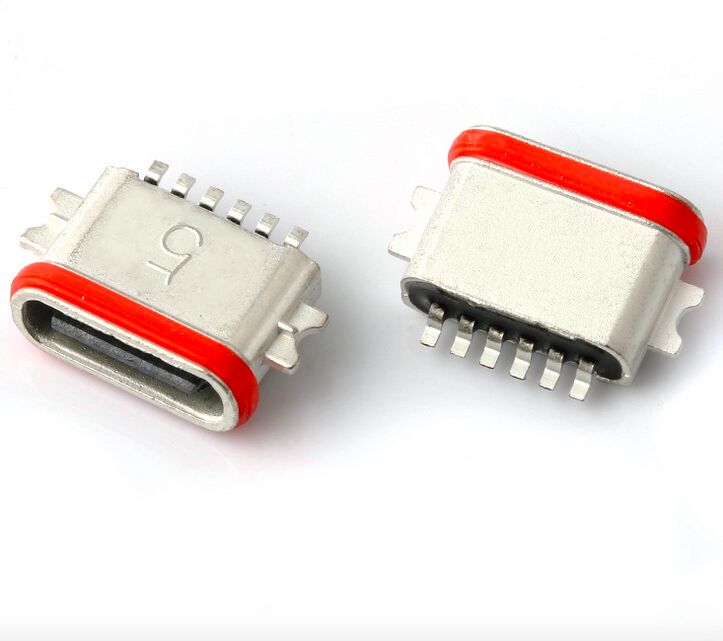 ผู้ผลิตมืออาชีพของ USB แบบ C 6P แบบกันน้ํา Full SMT Connector IP67 USB 3.1