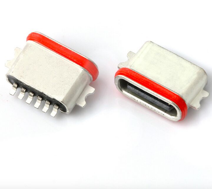 ผู้ผลิตมืออาชีพของ USB แบบ C 6P แบบกันน้ํา Full SMT Connector IP67 USB 3.1