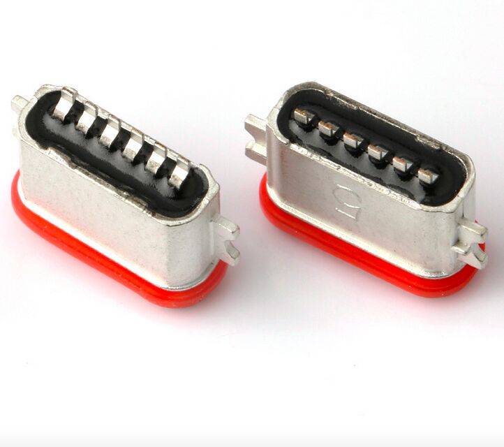 ผู้ผลิตมืออาชีพของ USB แบบ C 6P แบบกันน้ํา Full SMT Connector IP67 USB 3.1