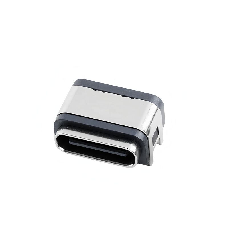 คอนเน็กเตอร์ตัวเมีย Type C 16 พิน แบบ SMT ติดตั้งแนวนอน กันน้ำ USB Connector 5A 20V