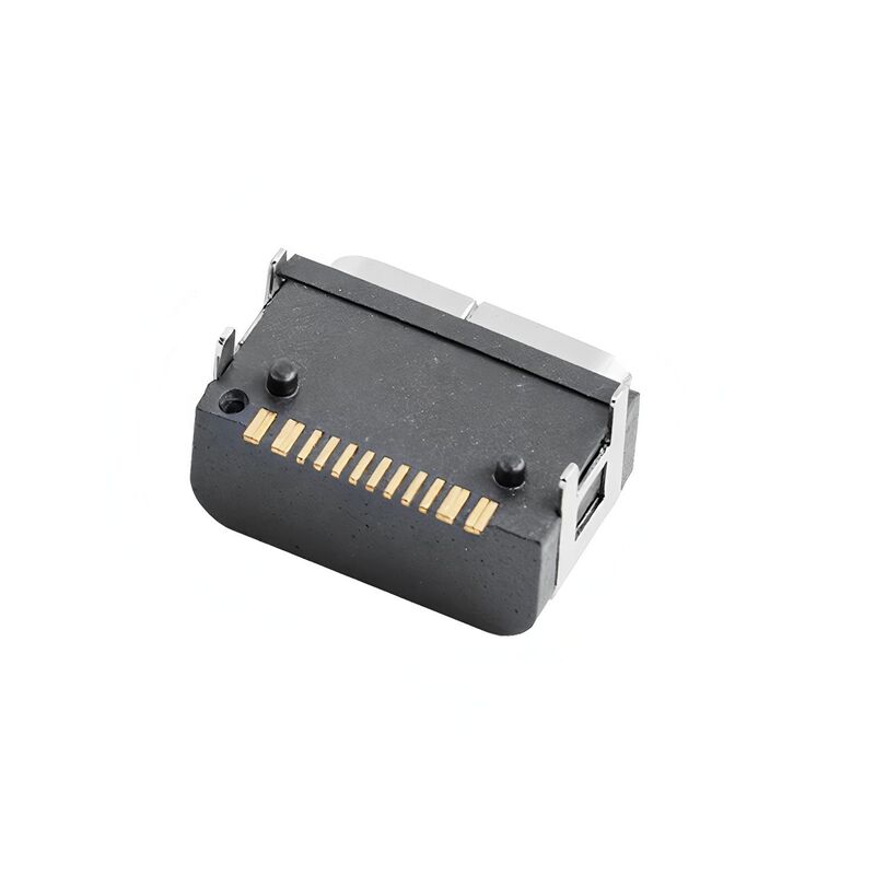 คอนเน็กเตอร์ตัวเมีย Type C 16 พิน แบบ SMT ติดตั้งแนวนอน กันน้ำ USB Connector 5A 20V