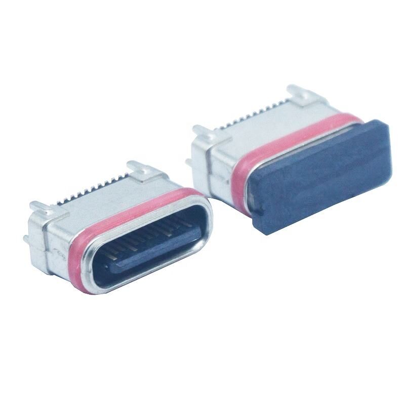 SMD กันน้ํา สูง ซิงก์ปูน โลหะ 24Pins หญิง ประเภท-c เครื่องเชื่อม USB การชาร์จ Port Plug