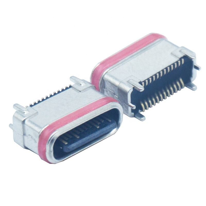 SMD กันน้ํา สูง ซิงก์ปูน โลหะ 24Pins หญิง ประเภท-c เครื่องเชื่อม USB การชาร์จ Port Plug