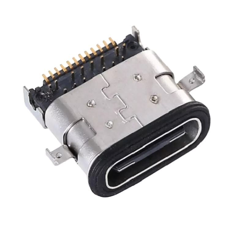 ขั้วต่อ USB Type C IP67 กันน้ำ Mid Mount USB Type C 3.0 SMT Through Hole ขั้วต่อ USB แนวตั้ง