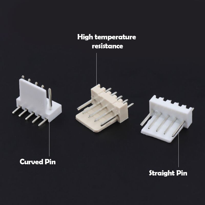 2.54 หัวต่อแบบวายร์ทูบอร์ด LCP แนวตั้ง 90 องศา Jst 2.5 มม. ขั้วต่อ SMT PCB