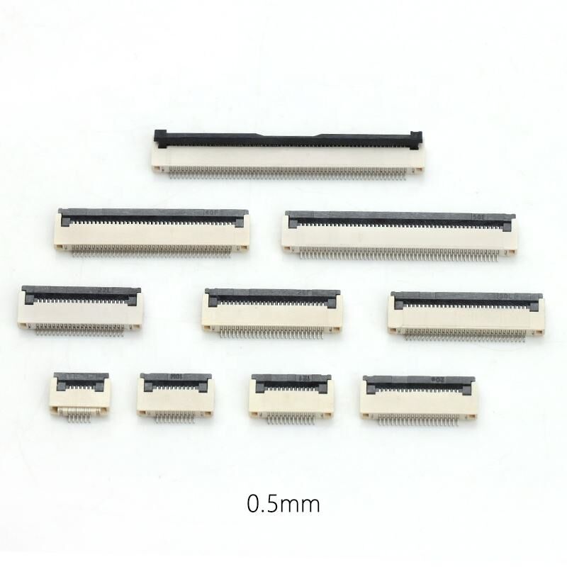 ขั้วต่อ FPC แบบ Flip-lock แนวนอน ชนิด ZIF สูง 2.0 มม. 4-60 พิน ระยะห่าง 0.5 มม. ขั้วต่อ FPC/FFC