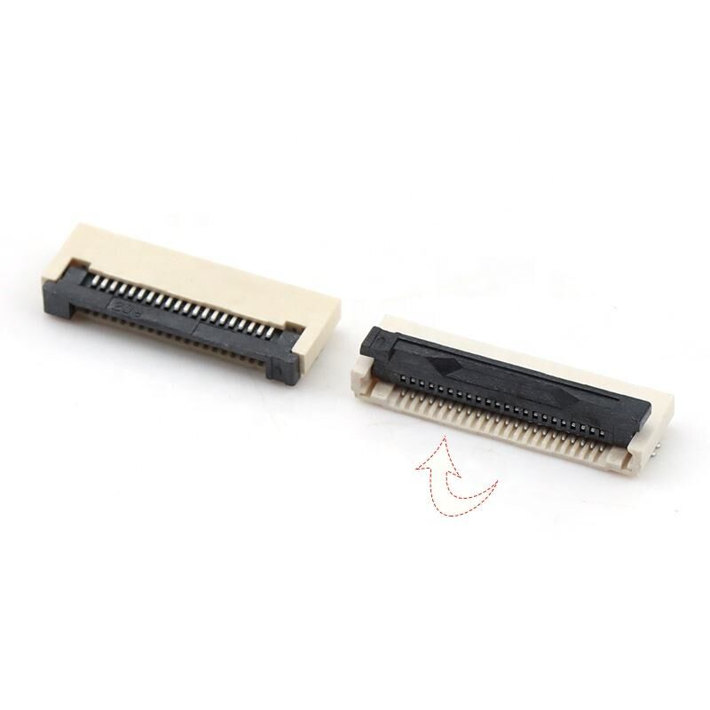 ขั้วต่อ FPC แบบ Flip-lock แนวนอน ชนิด ZIF สูง 2.0 มม. 4-60 พิน ระยะห่าง 0.5 มม. ขั้วต่อ FPC/FFC