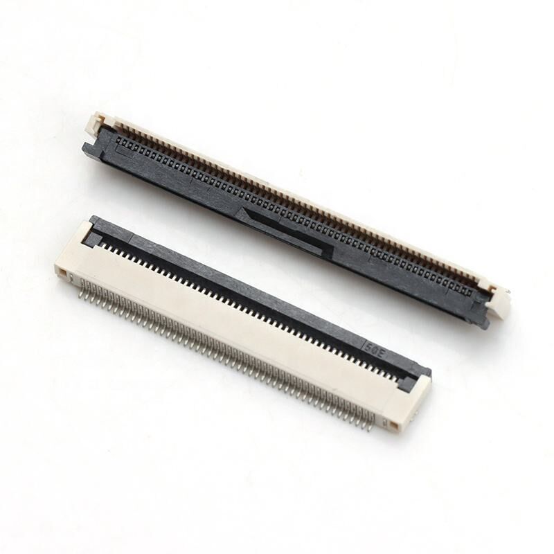 ขั้วต่อ FPC แบบ Flip-lock แนวนอน ชนิด ZIF สูง 2.0 มม. 4-60 พิน ระยะห่าง 0.5 มม. ขั้วต่อ FPC/FFC