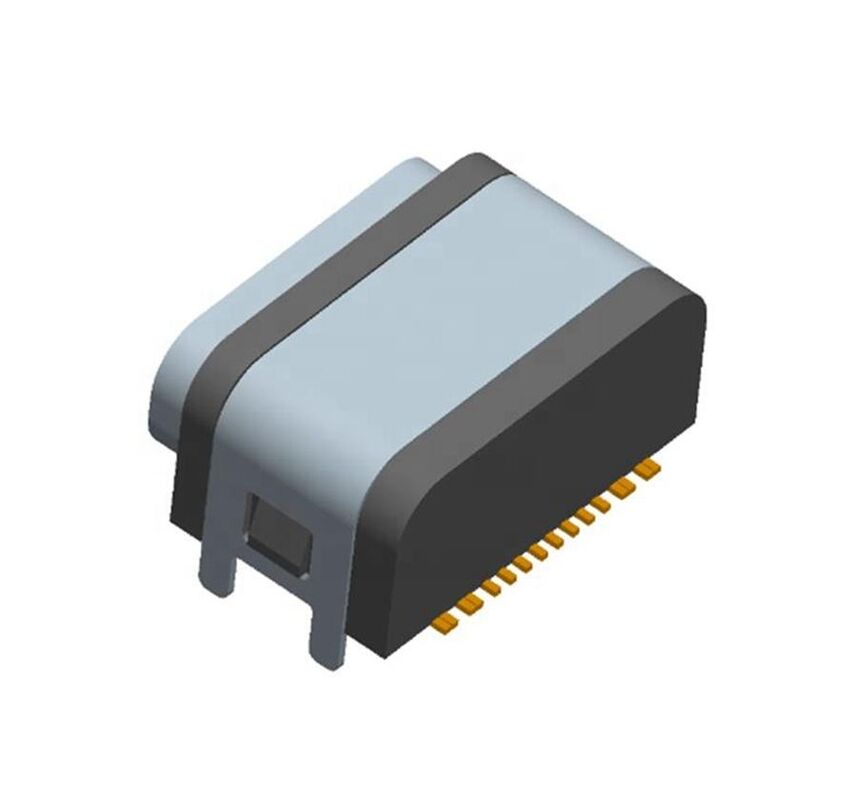 ขั้วต่อ USB หญิง 16 พินซ็อกเก็ตชนิดกันน้ำ c SMT IPX7