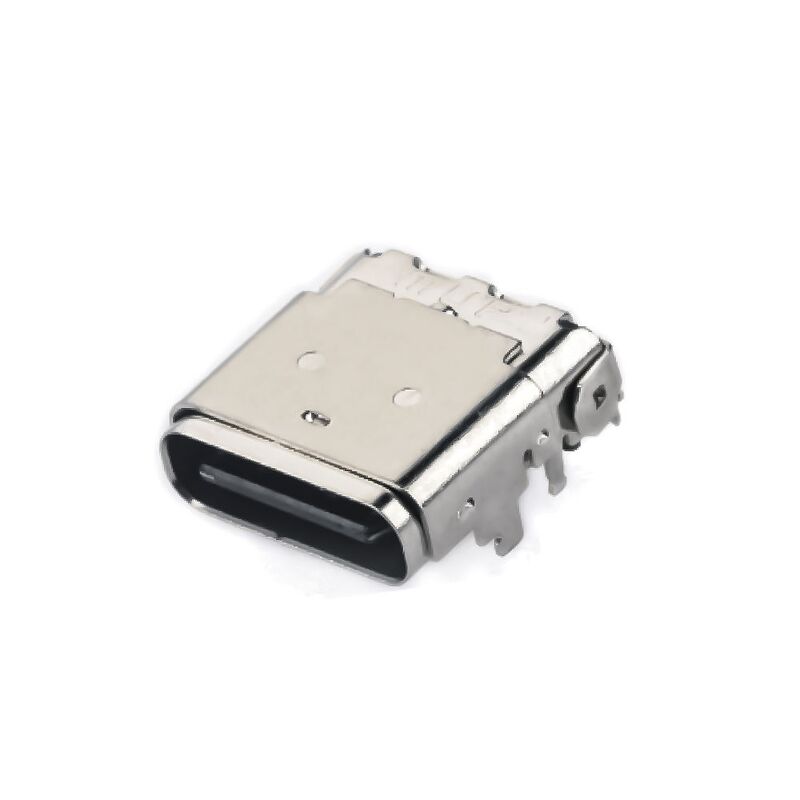 24PIN USB 3.1 ประเภท C ผู้หญิง Hybrid มุมขวาเครื่องเชื่อมรับสําหรับชาร์จโทรศัพท์และการโอนข้อมูลอย่างรวดเร็ว
