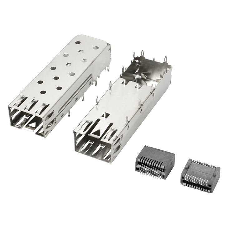 ฝาครอบป้องกันโมดูลใยแก้วนำแสงสำหรับช่องเสียบ QSFP SFP แบบ 2X2 พร้อมท่อส่งแสง XFP CFP Sfp