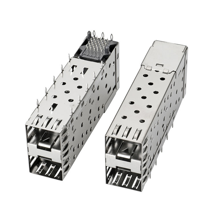 ฝาครอบป้องกันโมดูลใยแก้วนำแสงสำหรับช่องเสียบ QSFP SFP แบบ 2X2 พร้อมท่อส่งแสง XFP CFP Sfp