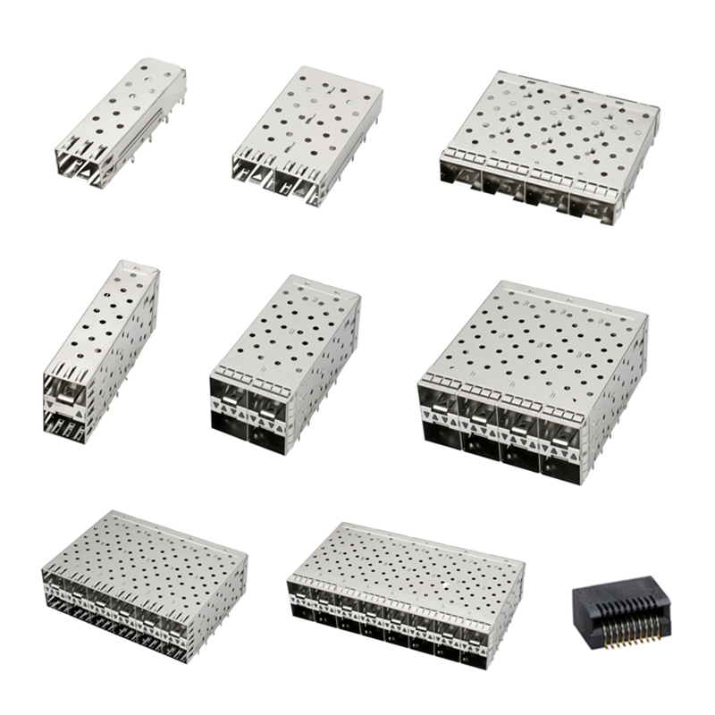 ฝาครอบป้องกันโมดูลใยแก้วนำแสงสำหรับช่องเสียบ QSFP SFP แบบ 2X2 พร้อมท่อส่งแสง XFP CFP Sfp