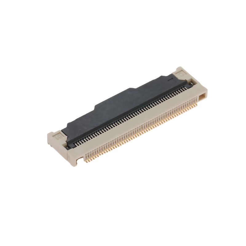 High-Temperature Thermoplastic SMT Type Bottom Contact Flip-Lock Right-Angle ZIF H4.7mm FPC/FFC Connector