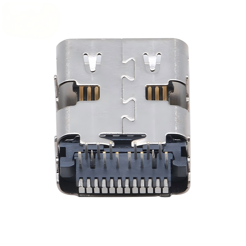 โรงงานผลิตขั้วต่อ USB 3.2 Type-C แบบสั่งทำพิเศษ 40 Gbps ซ็อกเก็ต U4 กันน้ำ 24 พิน SMT DIP PCB ขั้วต่อตัวเมียตัวผู้