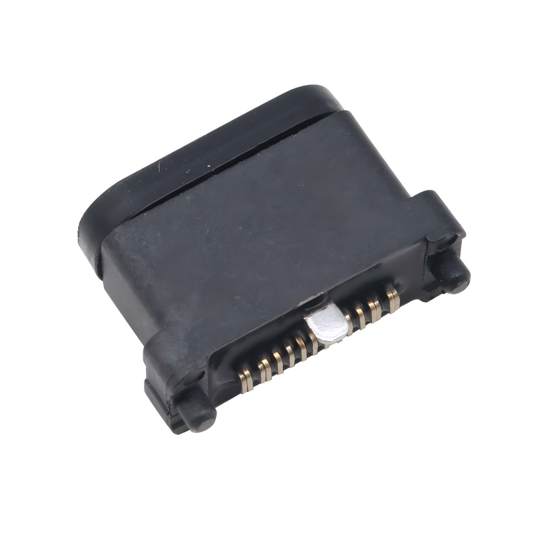 ขั้วต่อตัวเมีย USB 3.2 Type-C 40 Gbps กันน้ำ ซ็อกเก็ต U4 24 พิน SMT DIP PCB ชุบทอง สเตนเลสสตีล 5A 100V AC