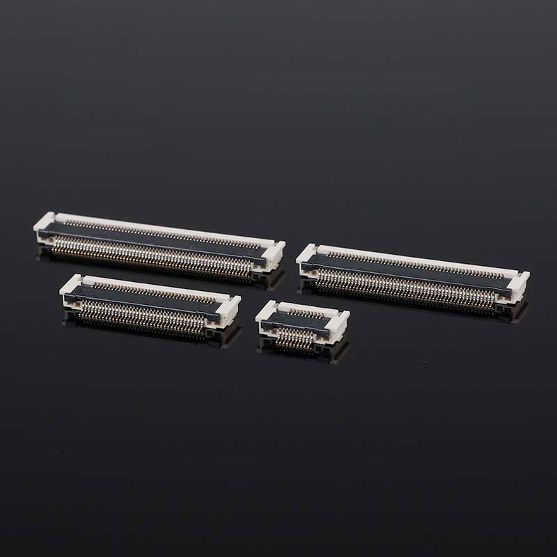 เคลือบทอง 0.5 มม. Pitch FPCFFC Connector 2.7H โพสต์แรงดันแนวนอน SMD 10-68Pin 50V 0.5A