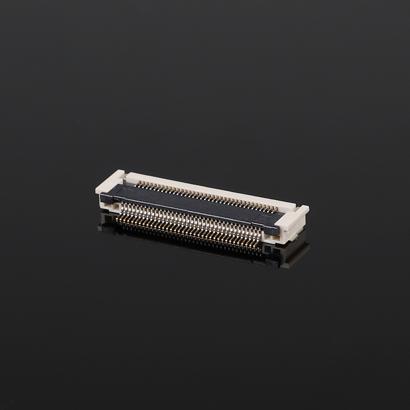 เคลือบทอง 0.5 มม. Pitch FPCFFC Connector 2.7H โพสต์แรงดันแนวนอน SMD 10-68Pin 50V 0.5A