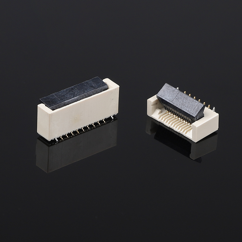 คอนเนคเตอร์ PCB สาย FPC FFC ซ็อกเก็ตขั้วต่อสายแพแบบฝาพับ แนวตั้ง ขาตรง ความสูง 5.2H 60 พิน ระยะพิทช์ 0.5 มม.