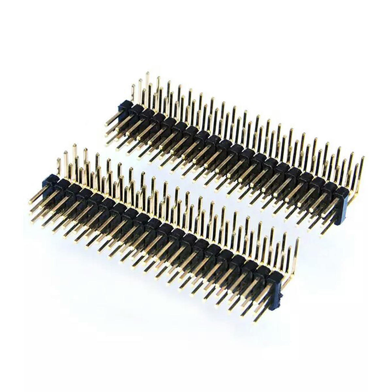 หัวต่อขา PCB แบบแถวคู่ 1.0 มม. ขาหักงอสำหรับ SMT มุม 180 องศา มุม 90 องศา วัสดุ PBT หน้าสัมผัสทองแดงฟอสเฟอร์ ความยาวขาปรับแต่งได้