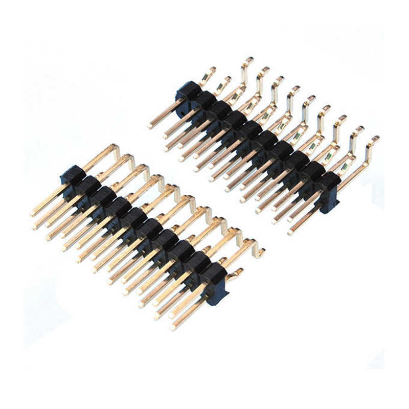 หัวต่อขา PCB แบบแถวคู่ 1.0 มม. ขาหักงอสำหรับ SMT มุม 180 องศา มุม 90 องศา วัสดุ PBT หน้าสัมผัสทองแดงฟอสเฟอร์ ความยาวขาปรับแต่งได้