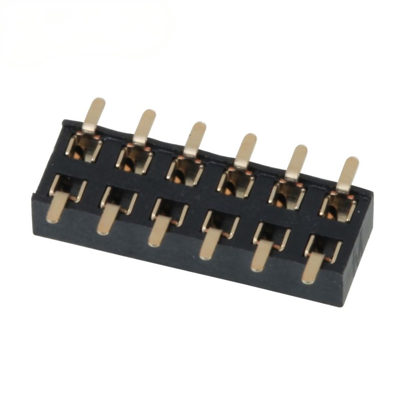 SMD 2.0mm Connector หัวหน้าหญิง ด้านล่าง 2 แถว ใส่ทอง โป้ Pin หัวหน้าหญิง