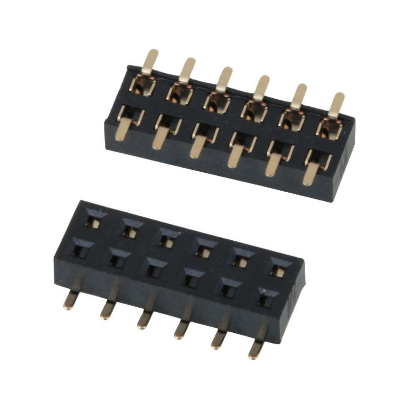 SMD 2.0mm Connector หัวหน้าหญิง ด้านล่าง 2 แถว ใส่ทอง โป้ Pin หัวหน้าหญิง