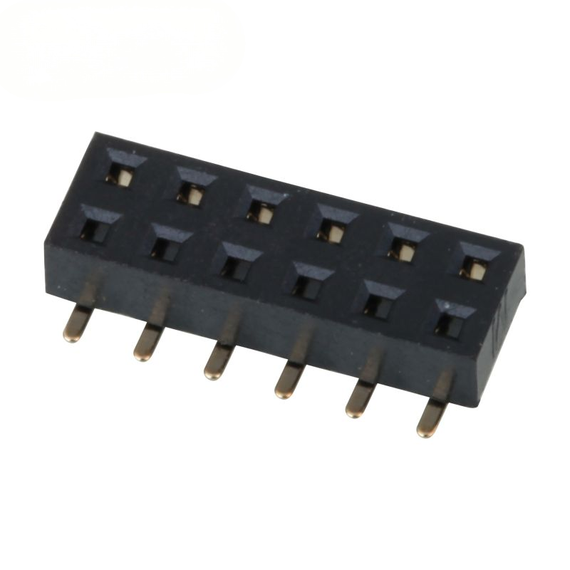 SMD 2.0mm Connector หัวหน้าหญิง ด้านล่าง 2 แถว ใส่ทอง โป้ Pin หัวหน้าหญิง