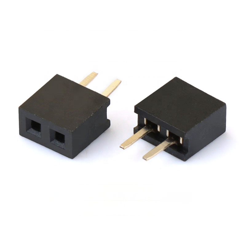 2mm 2pin หัว Pin หญิง สูง DIP แถวเดียว 1 * 2P หญิง 2.0mm สายเชื่อมหัว Pin