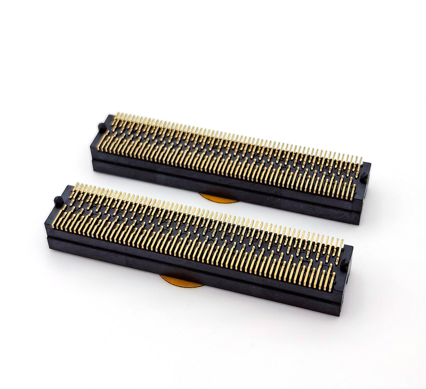 ขั้วต่อสื่อสารแบบเสียบตัวเมีย 1.27 มม. 4x25P H5.08 SMT แบบ Y เคลือบทองเต็ม 1u สำหรับ PCBA