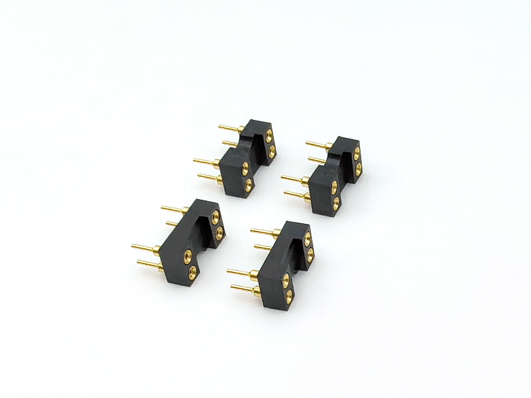 หัวต่อ IC แบบ Machined Female Header เกลียวตรง H3.0mm 4P ขั้วทองทั้งหมด เปลือก PPS ทน 60V